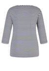 Rabe Elasticated Hem Stripe T-Shirt, Navy