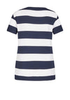 Rabe Stripe Pattern Ribbed T-Shirt, Navy & White