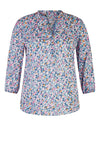 Rabe Spotty Print Tunic Neck Blouse, Multi