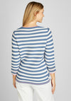 Rabe Striped & Graphic Fine Knit Sweater, Blue Multi