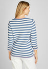 Rabe Striped & Graphic Fine Knit Sweater, Blue Multi