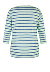 Rabe Striped Graphic Print T-Shirt, Pistachio Multi
