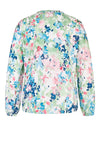 Rabe Floral Notch Neck Top, Pistachio Multi