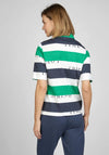 Rabe Colour Block Short Sleeve Polo Shirt, Green Multi