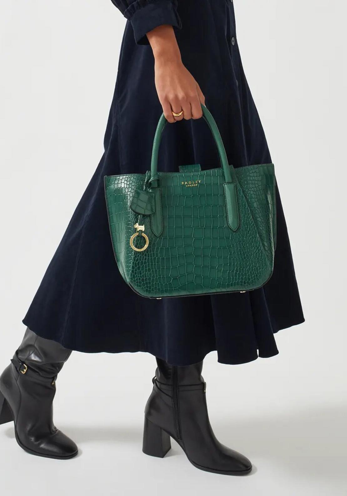 Radley Liverpool Street 2.0 Faux Croc Print Grab Bag, Green