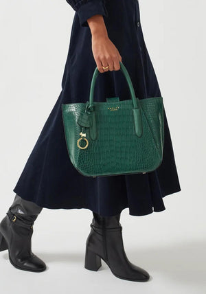 Radley Liverpool Street 2.0 Faux Croc Print Grab Bag, Green