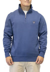 Raging Bull Half Zip Sweatshirt, Mid Blue
