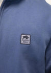 Raging Bull Half Zip Sweatshirt, Mid Blue