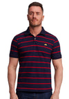 Raging Bull Thin Stripe Polo Shirt, Deep Red