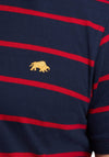 Raging Bull Thin Stripe Polo Shirt, Deep Red