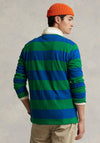 Ralph Lauren Classic Striped Rugby Polo Shirt, Green & Sapphire Star