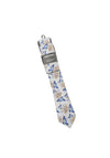Remus Uomo Floral Tie and Pocket Square, Silver