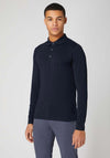 Remus Uomo Long Sleeve Polo Shirt, Navy