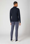 Remus Uomo Long Sleeve Polo Shirt, Navy