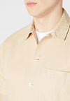 Remus Uomo Paolo Short Sleeve Shirt, Beige