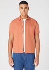 Remus Uomo Paolo Short Sleeve Shirt, Terracotta