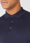 Remus Uomo Slim Fit Fine Knit Polo, Navy