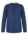 Rabe V Neck Rib Trim Cardigan, Navy