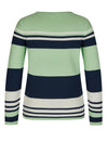 Rabe Block Stripe Sweater, Pistachio Green Multi