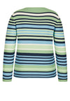 Rabe Striped Knit Sweater, Pistachio Green Multi