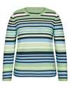 Rabe Striped Knit Sweater, Pistachio Green Multi