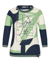 Rabe Drawstring Hem Sweater, Pistachio Green Multi