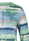Rabe Drawstring Neck T-Shirt, Pistachio Multi