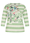 Rabe Floral & Stripe Graphic T-Shirt, Pistachio Green