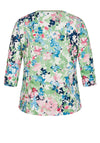 Rabe Floral Print T-Shirt, Pistachio Green Multi