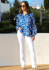 Rant & Rave Gwen Animal Print Shirt, Blue