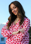 Rant & Rave Elana Abstract Print Blouse, Pink & Red