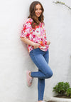 Rant & Rave Chelsea Floral Print Top, Pink