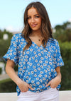 Rant & Rave Darlene Floral Top, Blue