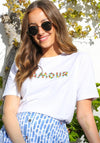 Rant & Rave Lauren Embroidered T-Shirt, Optic White