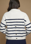 Rino & Pelle Bubbly Striped Faux Fur Jacket, Show White