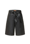 Rino & Pelle Wania Faux Leather Shorts, Black