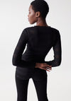 Salsa Long Sleeve Lace Top, Black