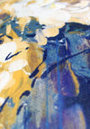 Scatterbox Gigi Feather Filled 58x58cm Cushion, Navy and Yellow