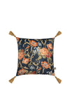 Scatter Box Baroque Floral Feather Cushion, Navy