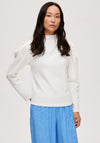 Selected Femme Pleat Shoulder Top, Snow White