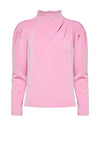 Selected Femme Pleat Shoulder Top, Cyclamen