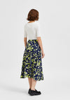 Selected Femme Semina Floral Midi Skirt, Eclipse