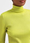 Selected Femme Lydia Metallic Ribbed Sweater, Evening Primrose