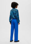 Selected Femme Rita Mid Waist Trousers, Princess Blue