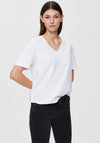 Selected Femme Standard V Neck T-Shirt, Bright White