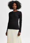Selected Femme Anna Long Sleeve T-Shirt, Black