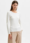 Selected Femme Anna Long Sleeve T-Shirt, Snow White