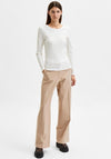 Selected Femme Anna Long Sleeve T-Shirt, Snow White