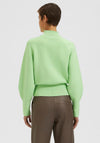 Selected Femme High Neck Knit Jumper, Pistachio Green