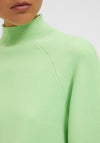 Selected Femme High Neck Knit Jumper, Pistachio Green